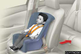 If the drivers seat interferes with the child