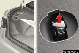 The lever can be used to open the fuel filler