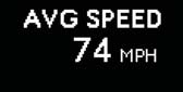 Displays the average vehicle speed since the engine