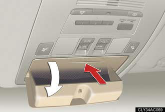 The overhead console is useful for