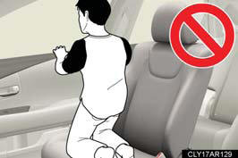 Do not allow anyone to kneel on the passenger