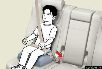 Sit the child in the child restraint