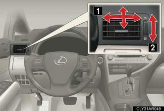 1. Direct air flow to the left or right,