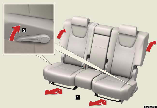 1. Seat position adjustment lever.
