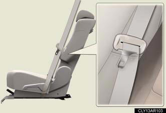 Stow the seat belts inside the rear