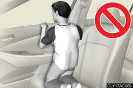 Do not allow anyone to kneel on the passenger