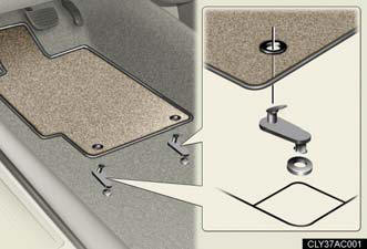 Fix the floor mat in place using